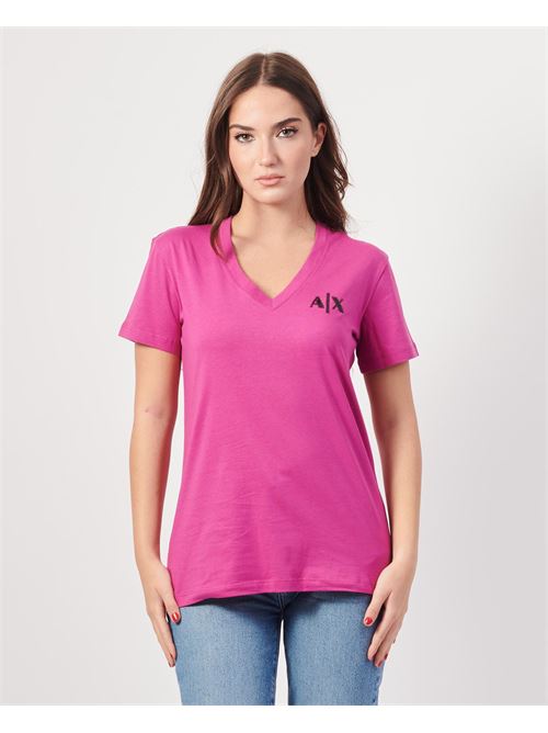 T-shirt femme Armani Exchange avec col en V ARMANI EXCHANGE | XW000059-AF10354UA256